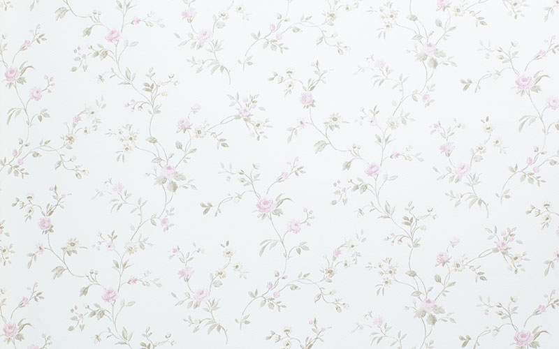 Бумажные обои Aura Valentine 1724-2 с цветущими растениями на белом фоне