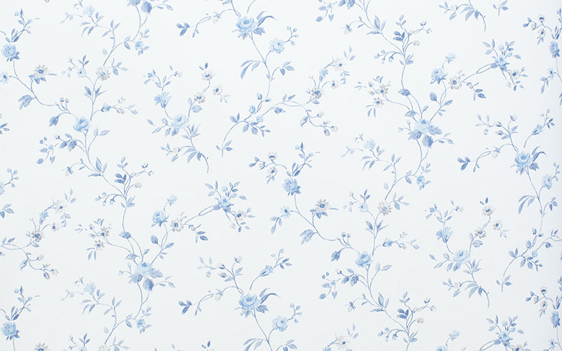 Бумажные обои Aura Valentine 1724-4 с цветами пастельно-голубого цвета
