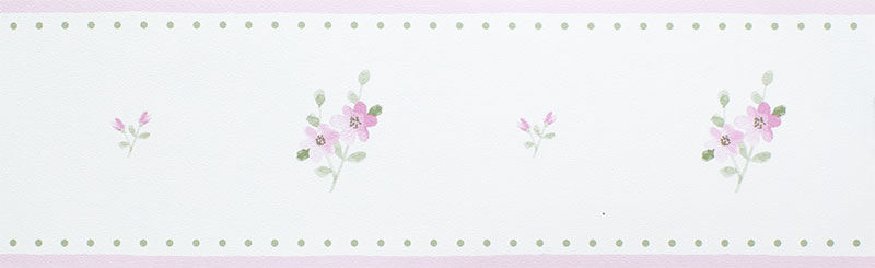 Бумажный бордюр для обоев Aura Valentine 1731-1 с цветочными букетиками