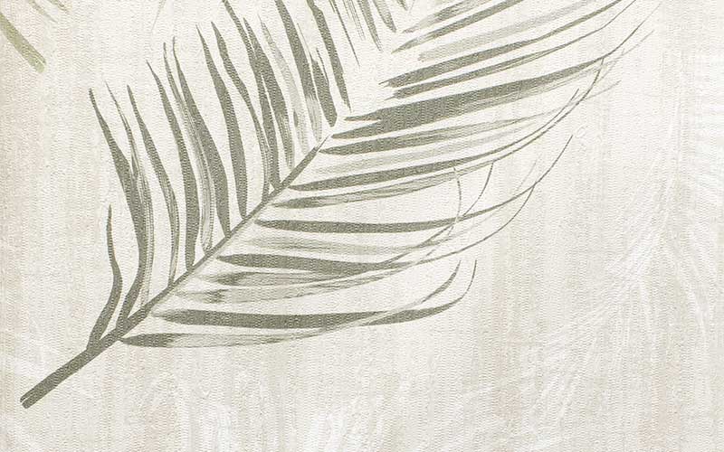 Виниловые обои Du&Ka By Hakan Akkaya II 20194-1 кремово-серые с пальмовыми листьями