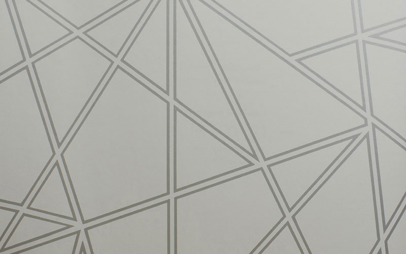 Серые флизелиновые обои Holden Glasshouse 90271 с блестящим геометрическим узором