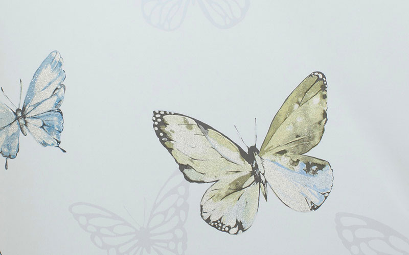 Бумажные обои Holden The Enchanted Garden 98871 серо-голубые с бабочками