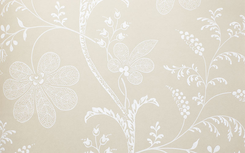 Бумажные обои Little Greene London Wallpapers 2 0273BEECRUZ с белыми цветами