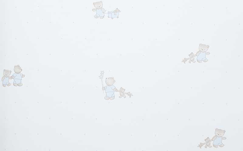 Детские обои Lutece Tartine et Chocolat 12091701 с медведями на белом фоне