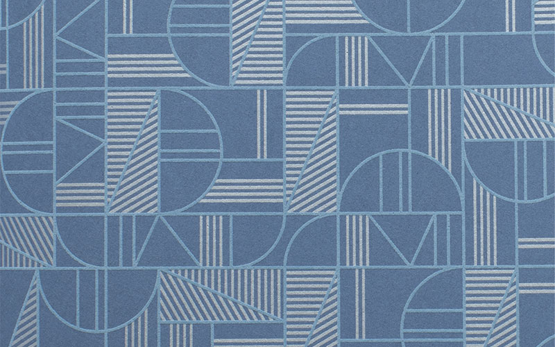 Флизелиновые обои Milassa Geometrica GM3 021 с орнаментом в серо-синих тонах