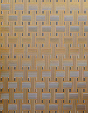 Светло-коричневые флизелиновые обои с геометрическим плетением Milassa Loft 34003
