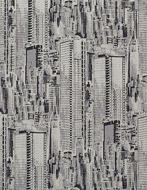 Черно-белые флизелиновые обои с небоскребами Манхэттена Milassa Trend 6011