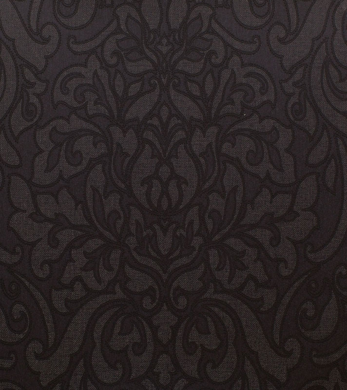 Черно-серые текстильные обои Rasch Textil Liaison 078120 с вышитыми цветами