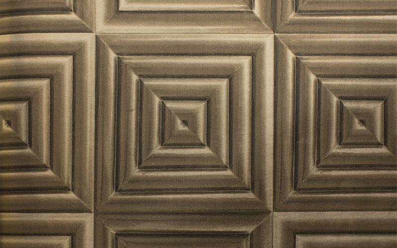 Виниловые обои Ugepa Hexagone L44602 блестящие коричневые с геометрией