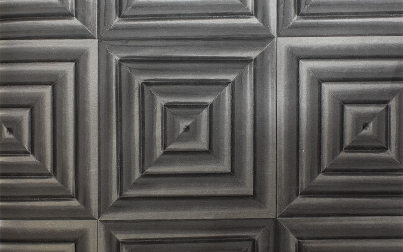 Виниловые обои Ugepa Hexagone L44609 блестящие серебристо-черные с геометрией