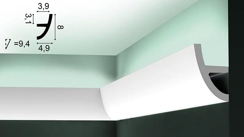 Полиуретановый потолочный плинтус Orac Decor C373 Antonio / C373F Antonio под подсветку