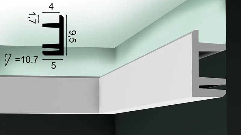 Полиуретановый потолочный плинтус Orac Decor C381 L3 Linear Led Lighting под подсветку