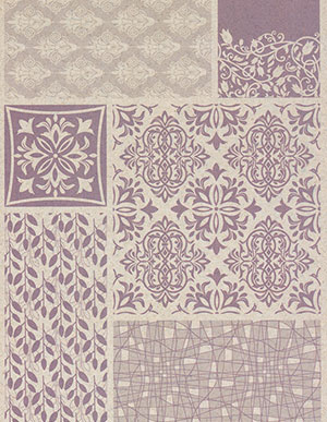 Пробковый пол под бежево-лавандовую плитку Granorte Vita Decor Retile lavender
