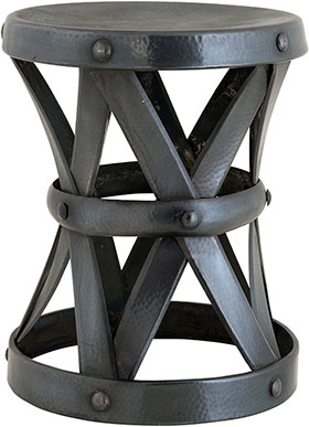 Столик-табурет Eichholtz Stool Veracruz Large с отделкой оружейным металлом